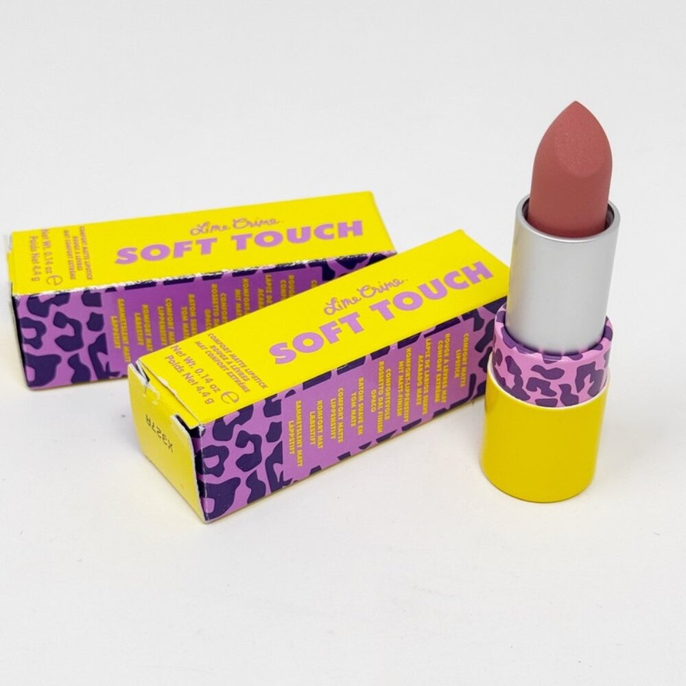 2 Tubes Lime Crime STELLAR PINK Soft Touch Comfort Matte Lipstick, NEW